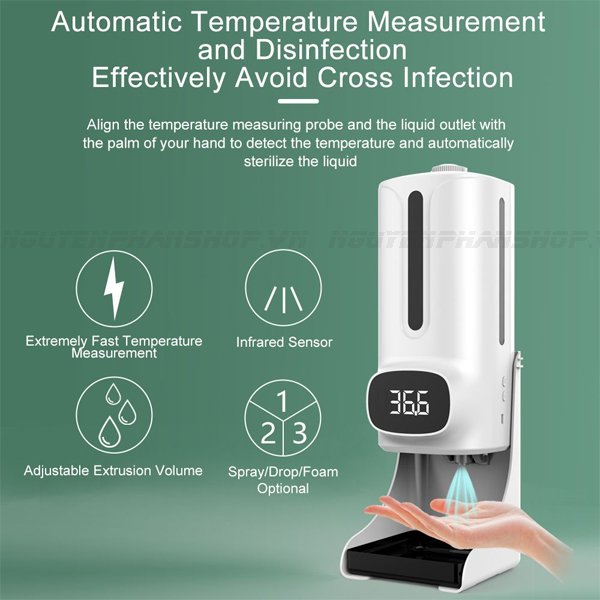 Máy đo nhiệt độ và khử khuẩn K9 Pro Plus