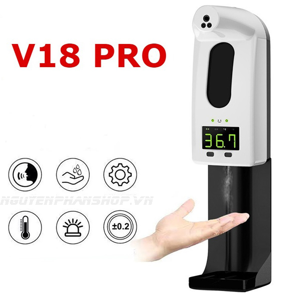Máy đo nhiệt độ và khử khuẩn V18 Pro